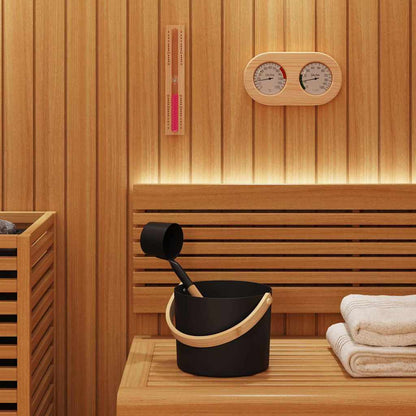 Sauna Zubehör Set 4 Stk. Schwarz