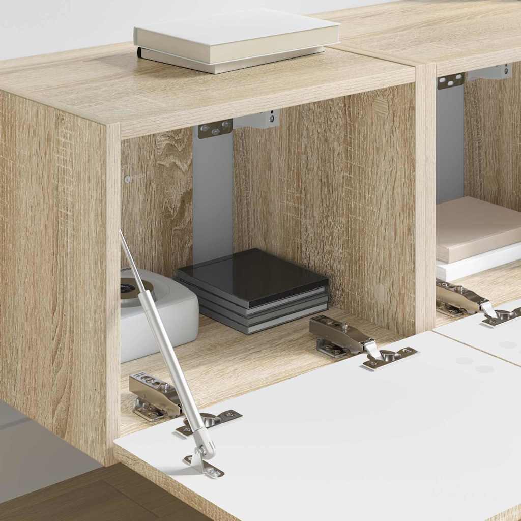 TV-Wandschrank 2 stk. Sonoma Holzwerkstoff