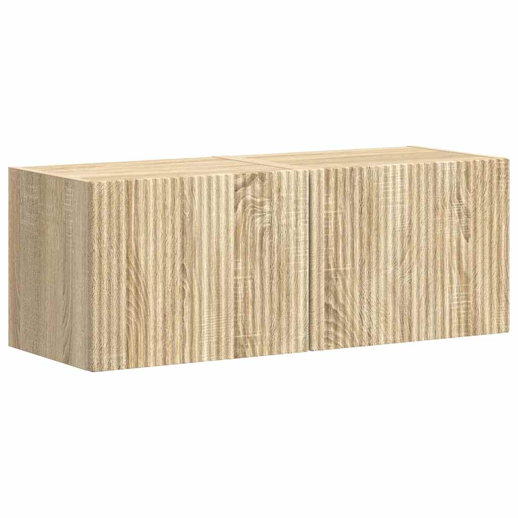 TV-Wandschrank 2 stk. Sonoma Holzwerkstoff