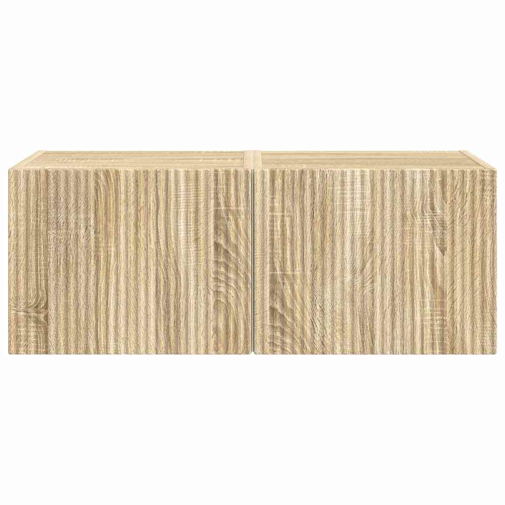 TV-Wandschrank 2 stk. Sonoma Holzwerkstoff