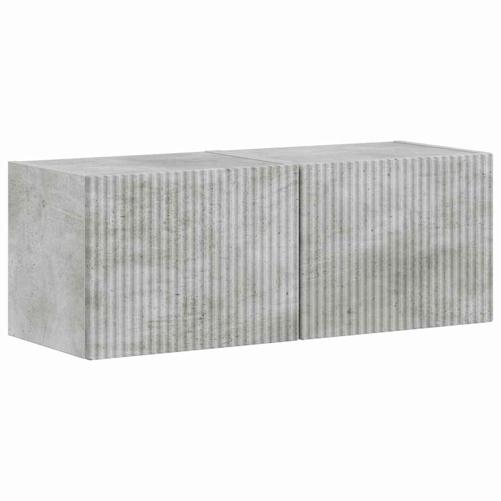 TV-Wandschrank 2 stk. Beton Holzwerkstoff