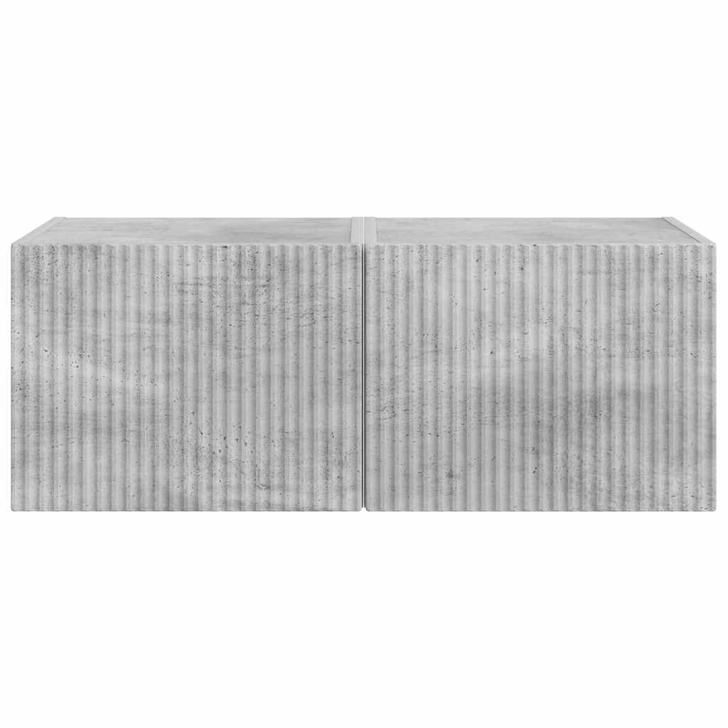 TV-Wandschrank 2 stk. Beton Holzwerkstoff
