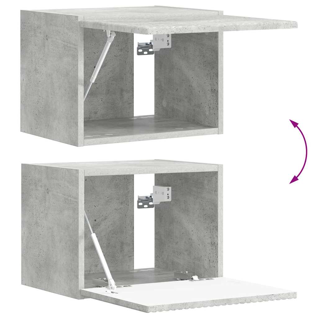 TV-Wandschrank 2 stk. Beton Holzwerkstoff