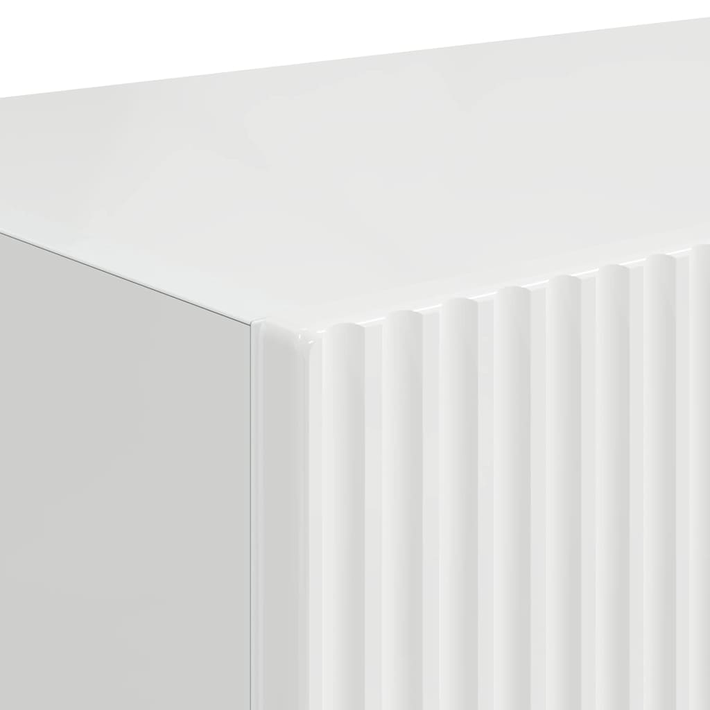TV-Wandschrank 2 stk. Glänzend Weiß Holzwerkstoff
