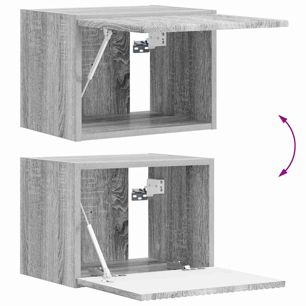 TV-Wandschrank 2 stk. Sonoma-Grau Holzwerkstoff