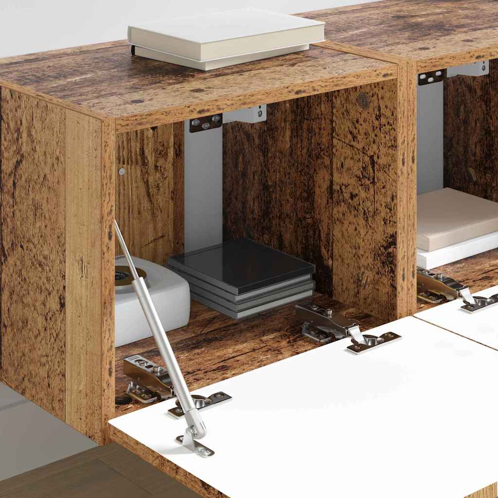 TV-Wandschrank 2 stk. Altholz Holzwerkstoff