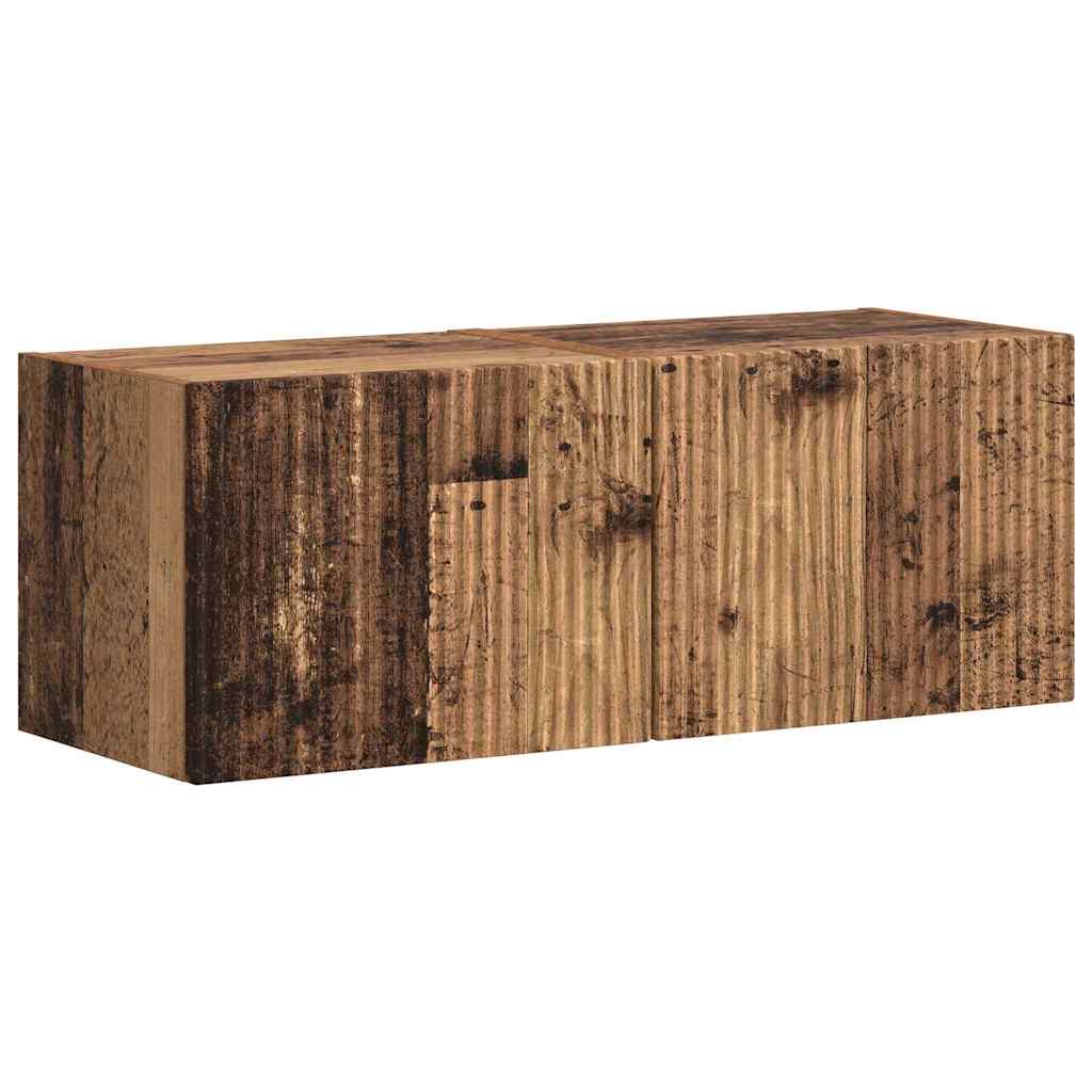 TV-Wandschrank 2 stk. Altholz Holzwerkstoff