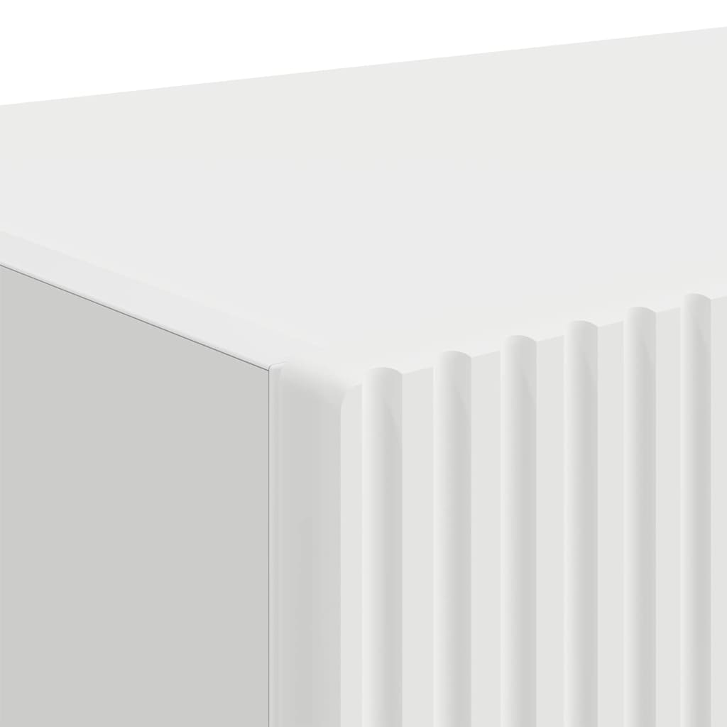TV-Wandschrank 2 stk. Weiß Holzwerkstoff