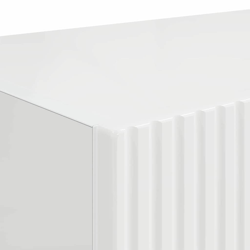 TV-Wandschrank 2 stk. Glänzend Weiß Holzwerkstoff
