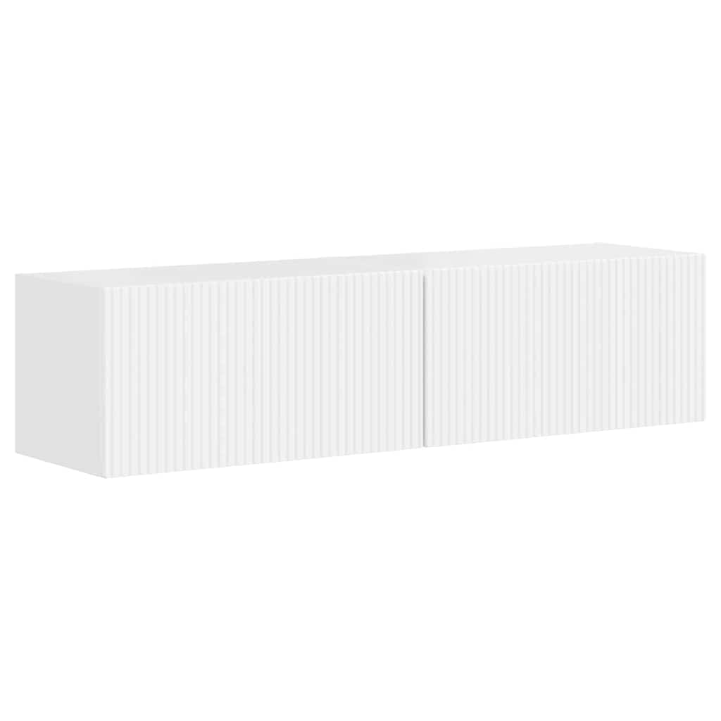 TV-Wandschrank 2 stk. Glänzend Weiß Holzwerkstoff