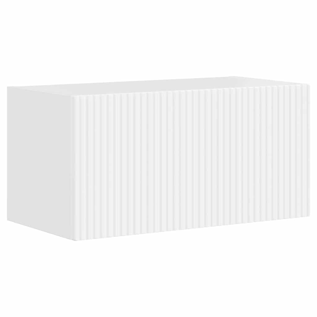 TV-Wandschrank 2 stk. Glänzend Weiß Holzwerkstoff