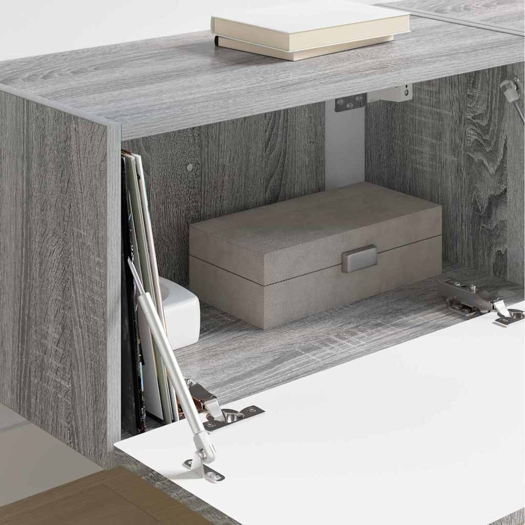 TV-Wandschrank 2 stk. Sonoma-Grau Holzwerkstoff