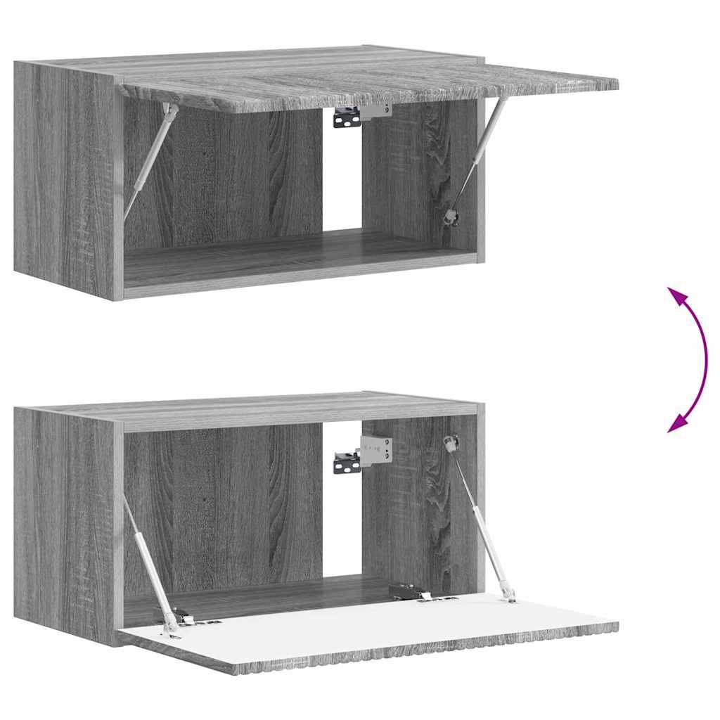 TV-Wandschrank 2 stk. Sonoma-Grau Holzwerkstoff