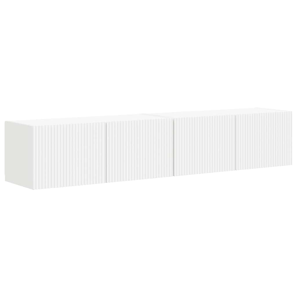 TV-Wandschrank 2 stk. Weiß Holzwerkstoff