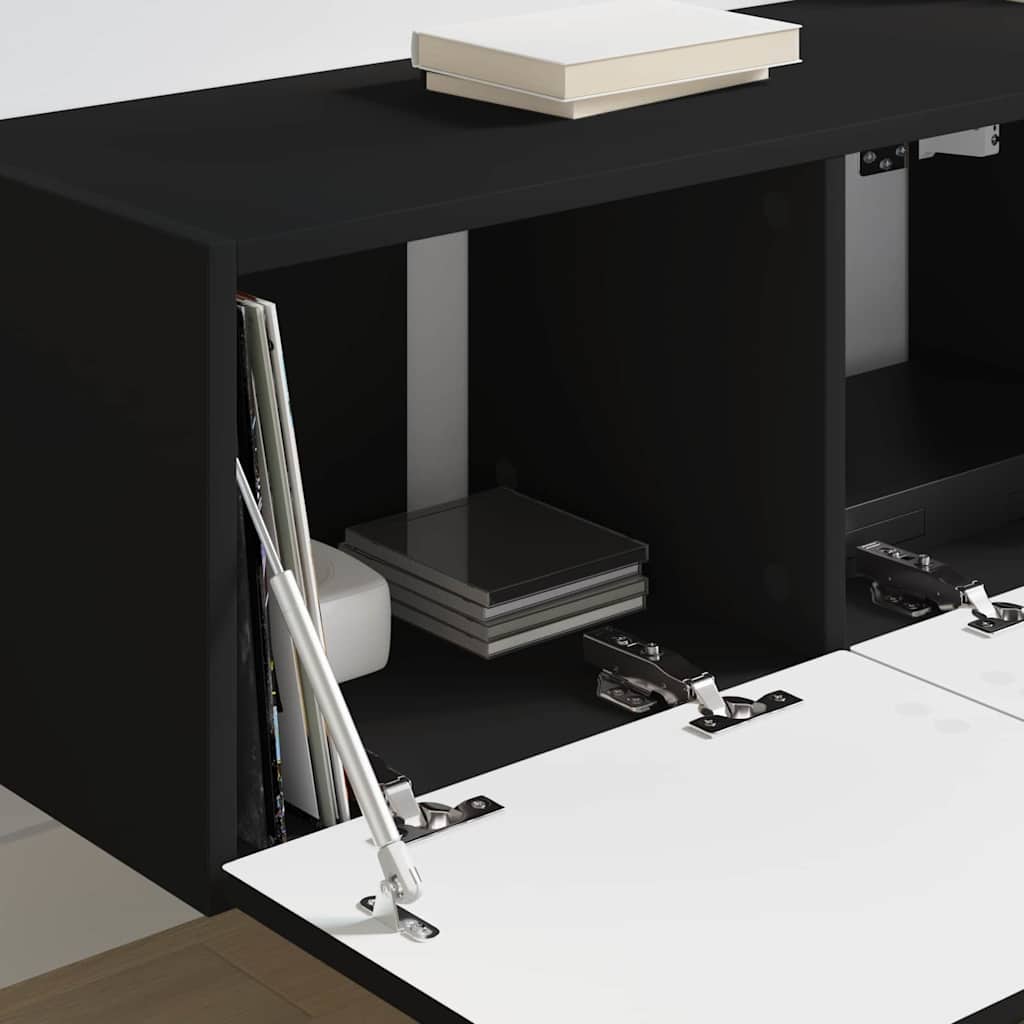 TV-Wandschrank 78,5 x 31 x 29,5 cm Schwarz Holzwerkstoff