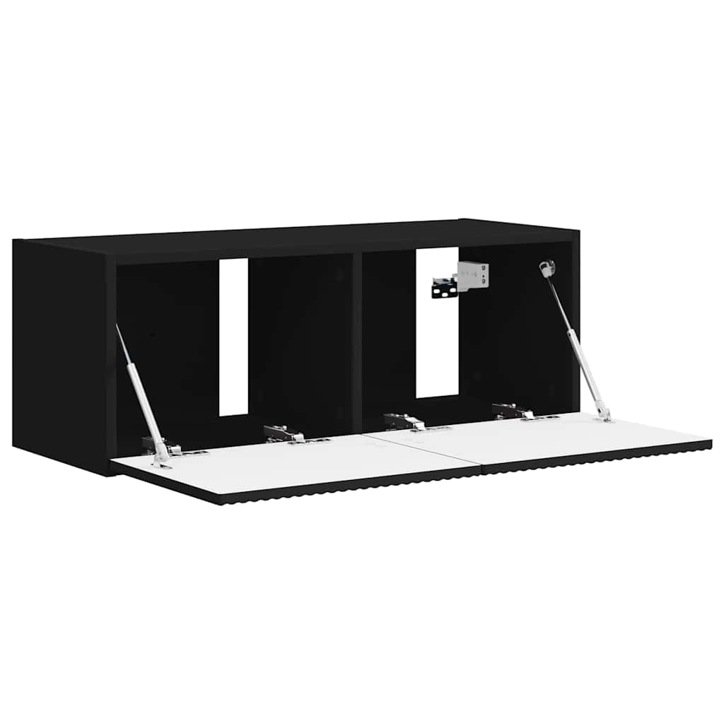TV-Wandschrank 78,5 x 31 x 29,5 cm Schwarz Holzwerkstoff