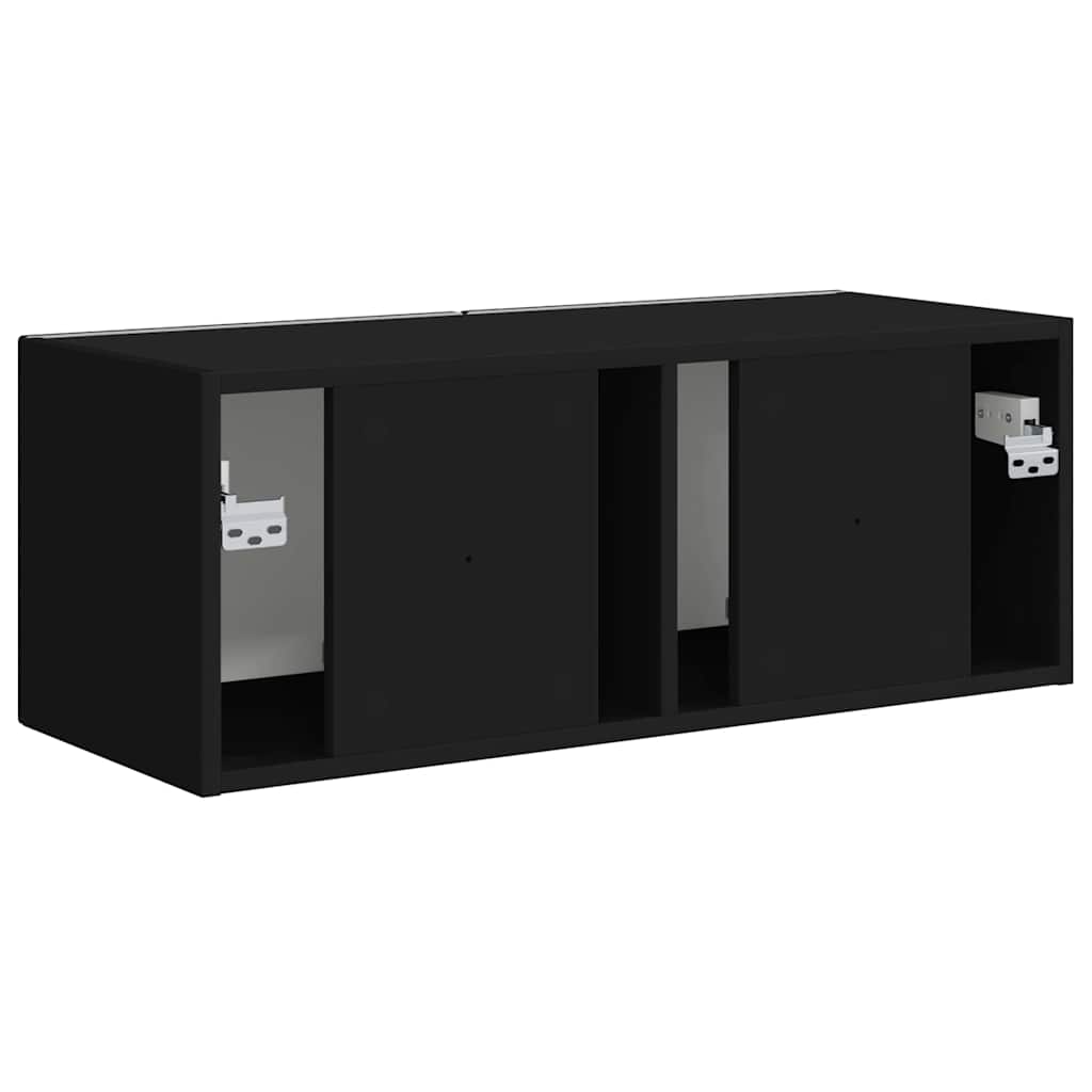 TV-Wandschrank 78,5 x 31 x 29,5 cm Schwarz Holzwerkstoff