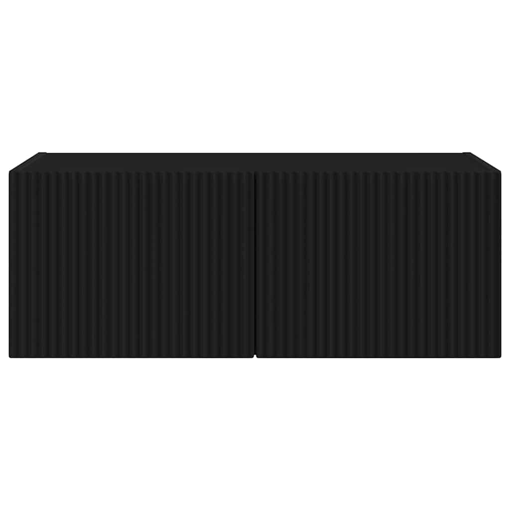 TV-Wandschrank 78,5 x 31 x 29,5 cm Schwarz Holzwerkstoff