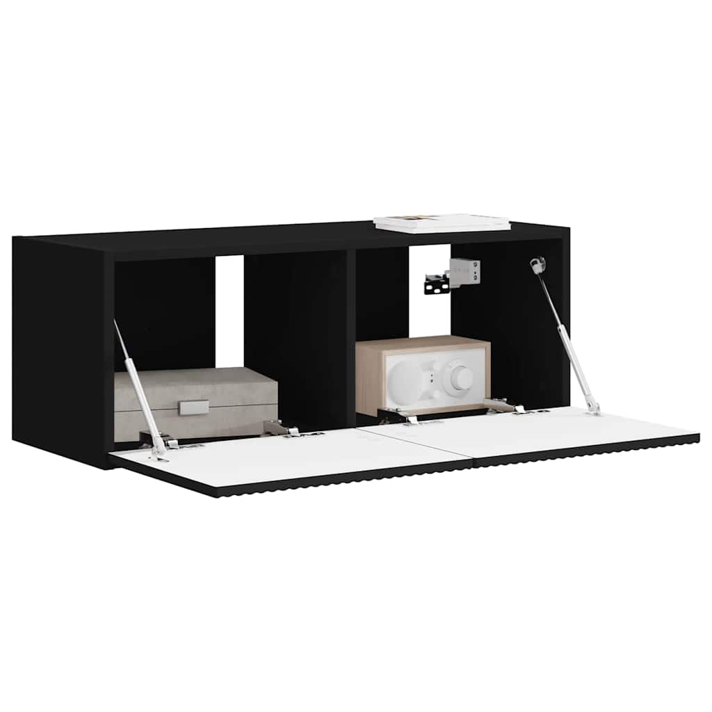 TV-Wandschrank 78,5 x 31 x 29,5 cm Schwarz Holzwerkstoff