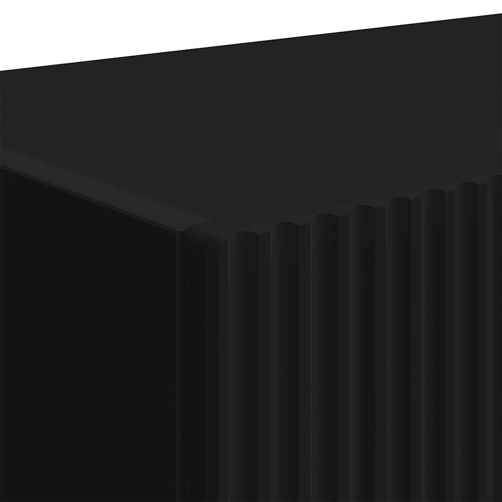 TV-Wandschrank 2 stk. Schwarz Holzwerkstoff