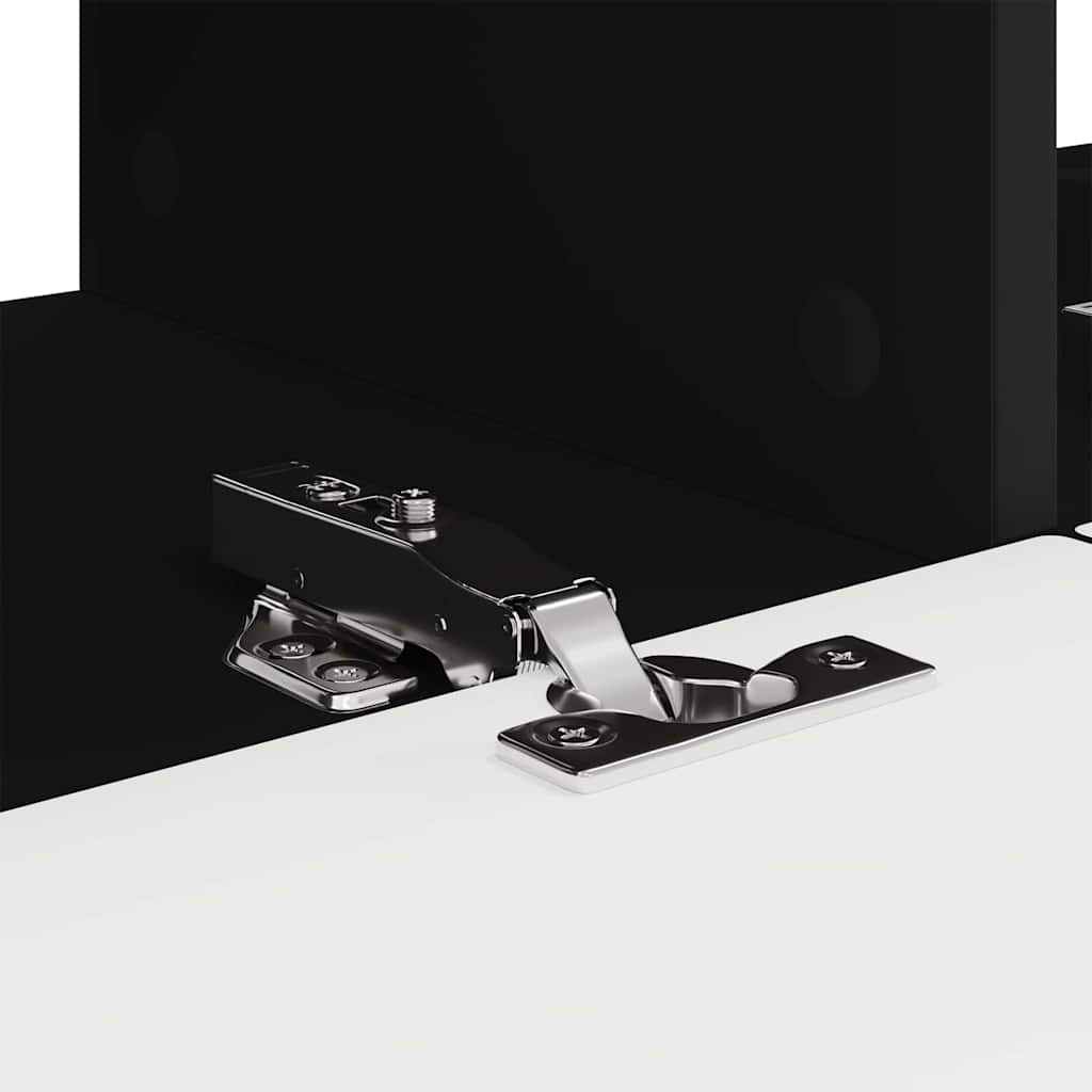TV-Wandschrank 2 stk. Schwarz Holzwerkstoff