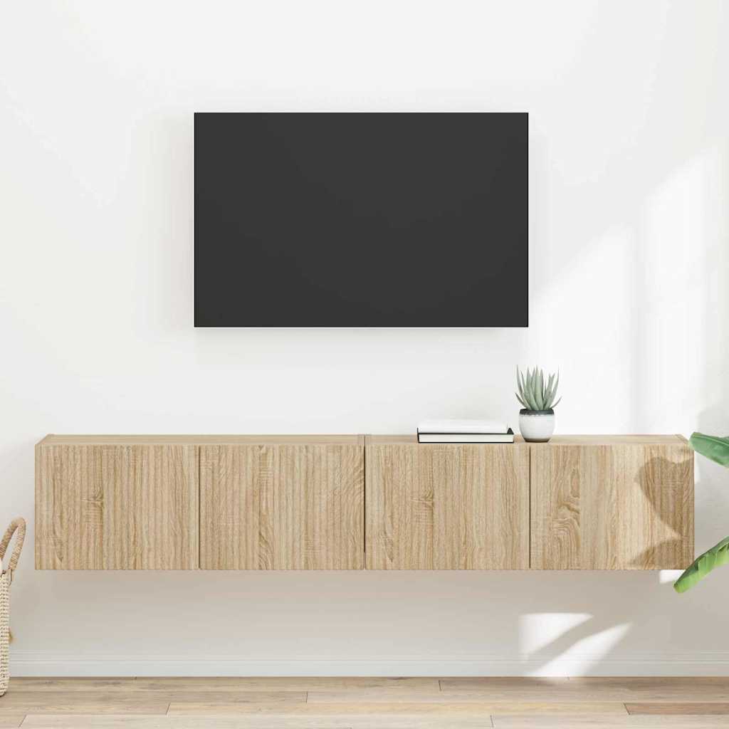 TV-Wandschrank 2 stk. Sonoma Holzwerkstoff