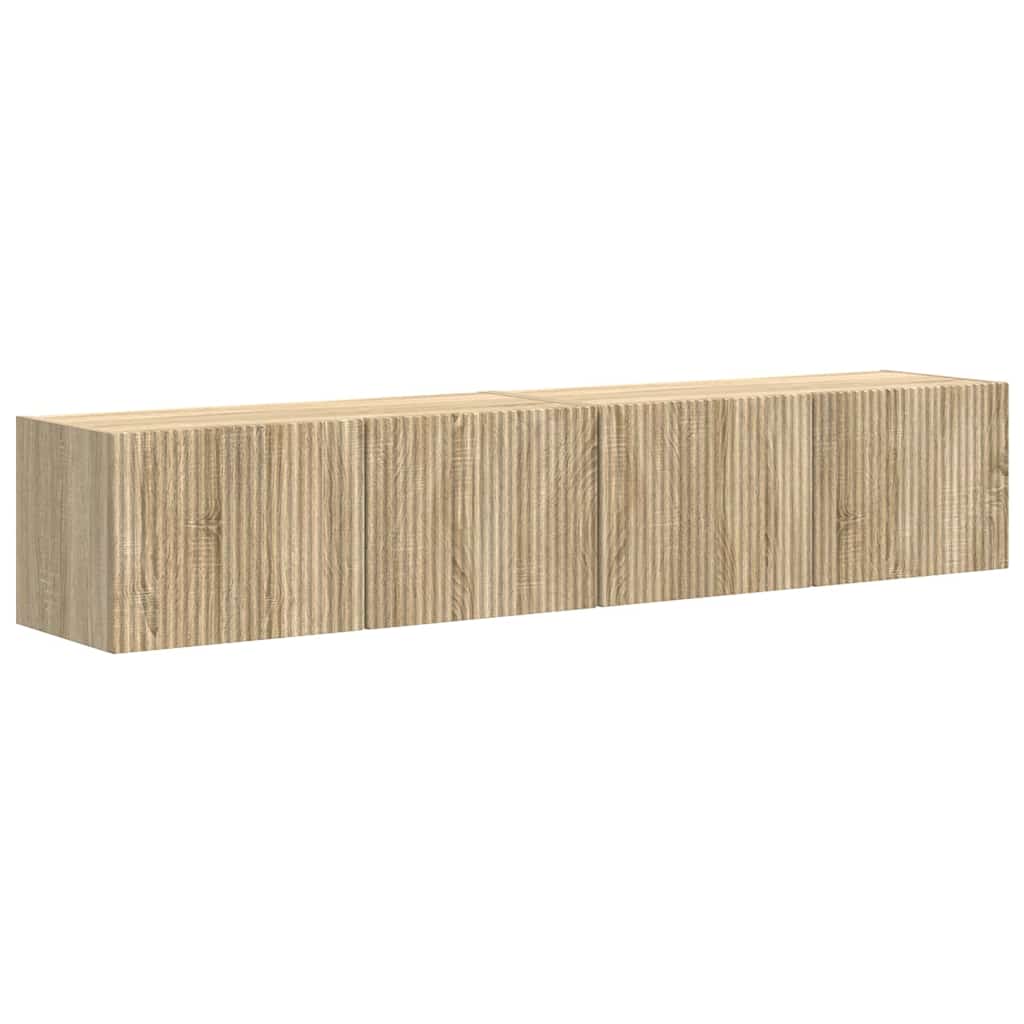 TV-Wandschrank 2 stk. Sonoma Holzwerkstoff