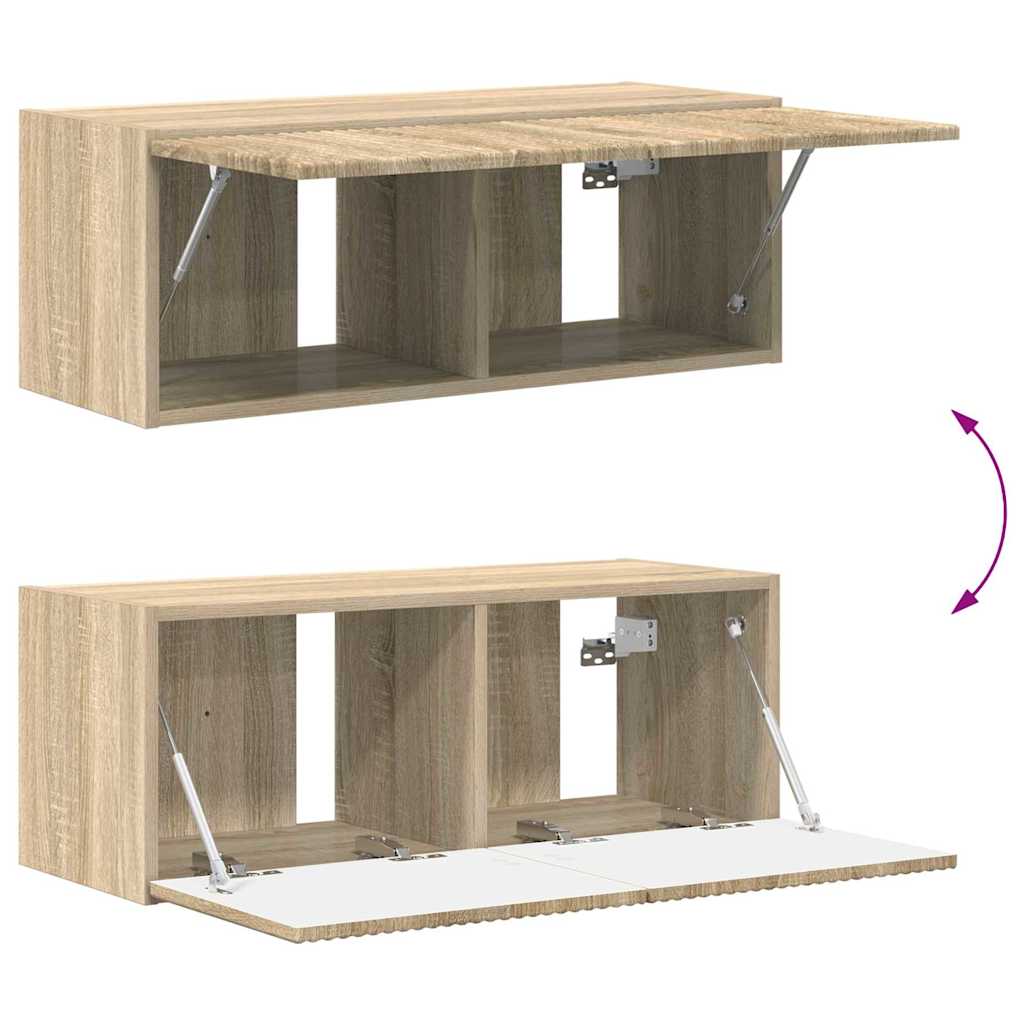 TV-Wandschrank 2 stk. Sonoma Holzwerkstoff