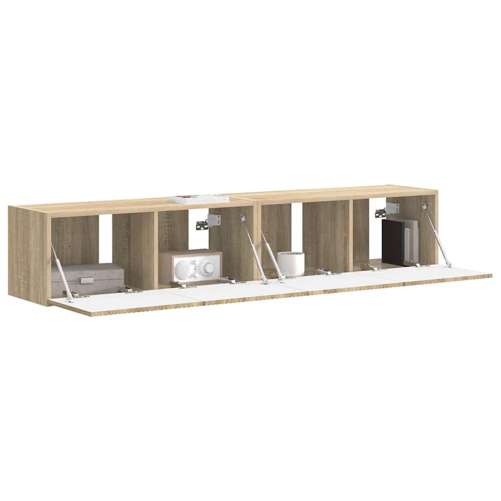 TV-Wandschrank 2 stk. Sonoma Holzwerkstoff