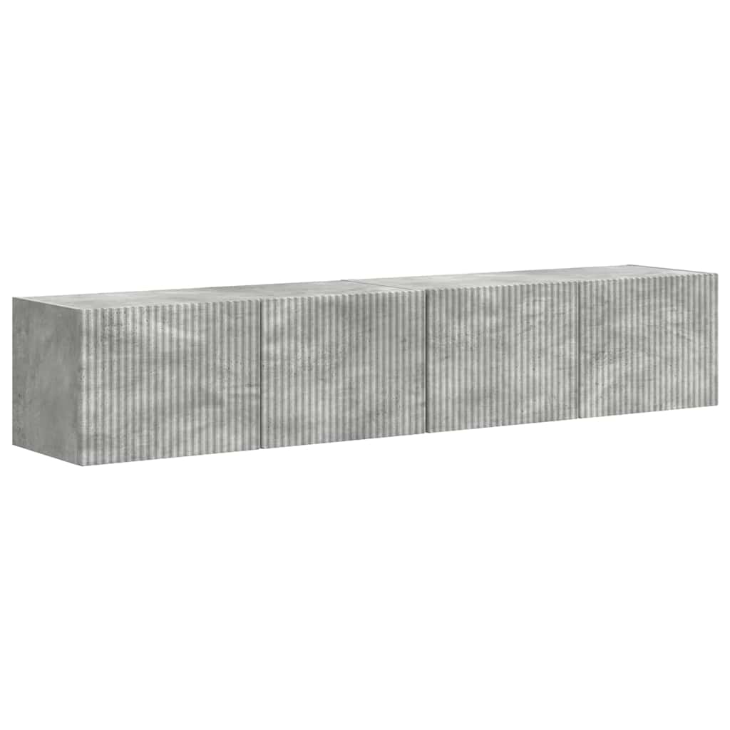 TV-Wandschrank 2 stk. Beton Holzwerkstoff