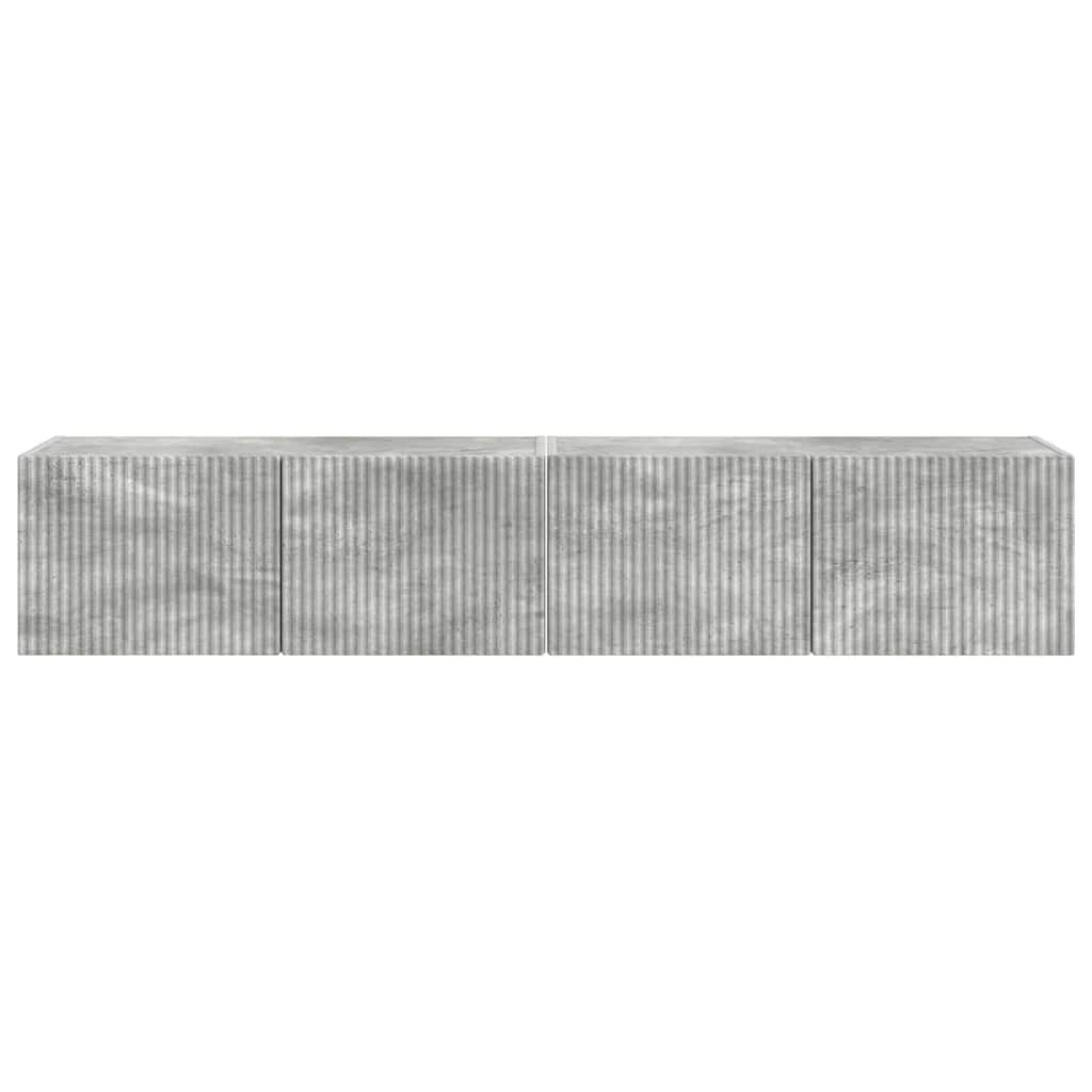TV-Wandschrank 2 stk. Beton Holzwerkstoff