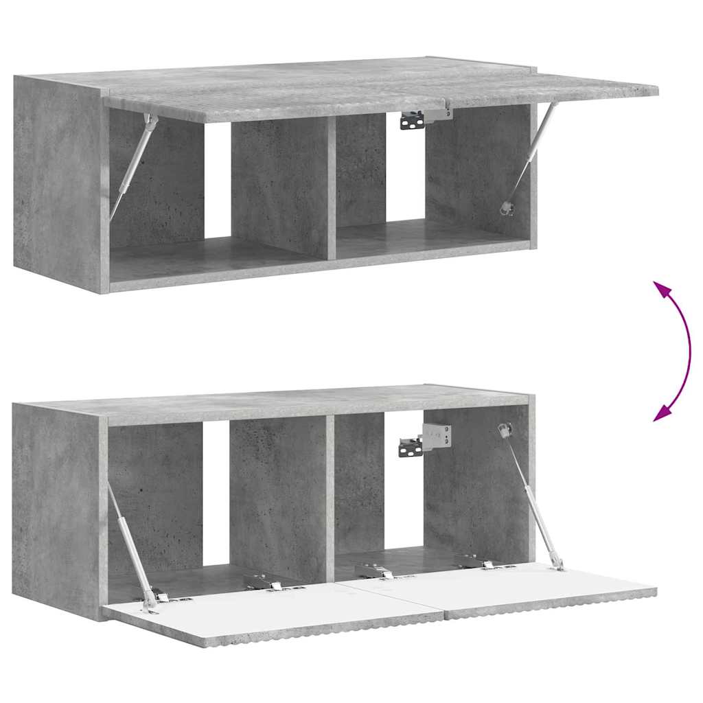 TV-Wandschrank 2 stk. Beton Holzwerkstoff