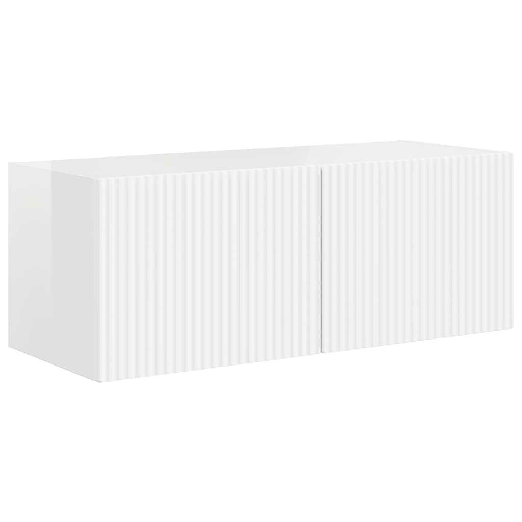 TV-Wandschrank 78,5 x 31 x 29,5 cm Glänzend Weiß Holzwerkstoff