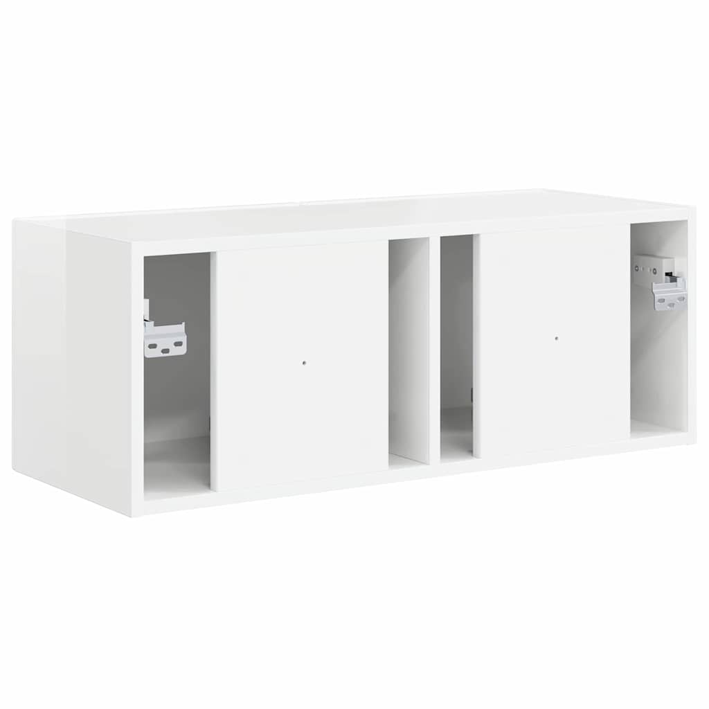 TV-Wandschrank 78,5 x 31 x 29,5 cm Glänzend Weiß Holzwerkstoff