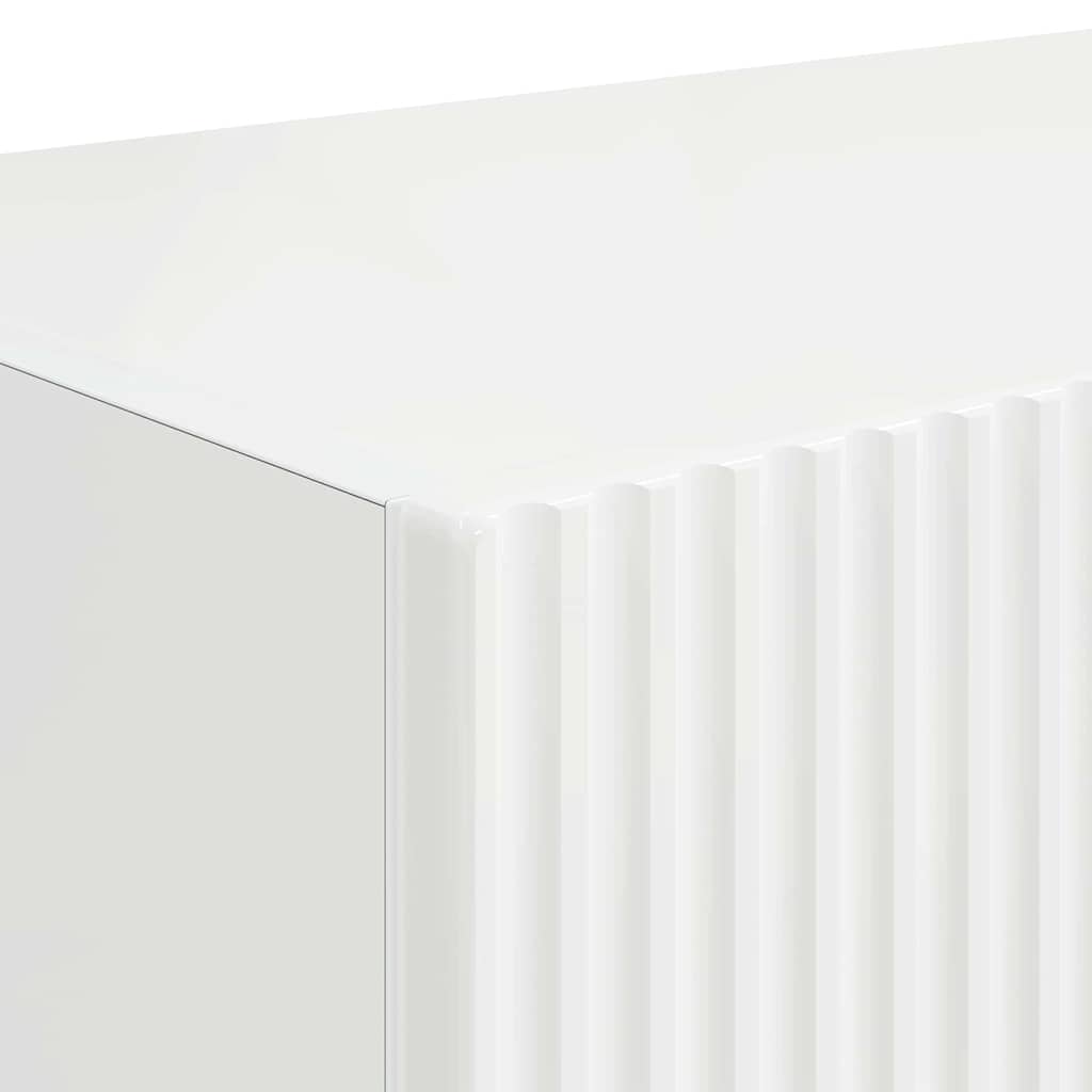 TV-Wandschrank 2 stk. Glänzend Weiß Holzwerkstoff