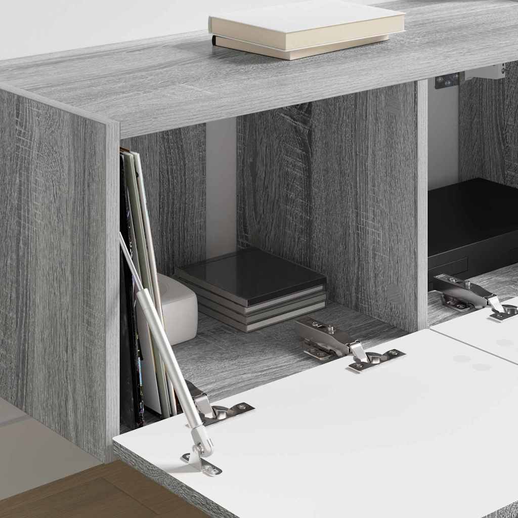 TV-Wandschrank 2 stk. Sonoma-Grau Holzwerkstoff