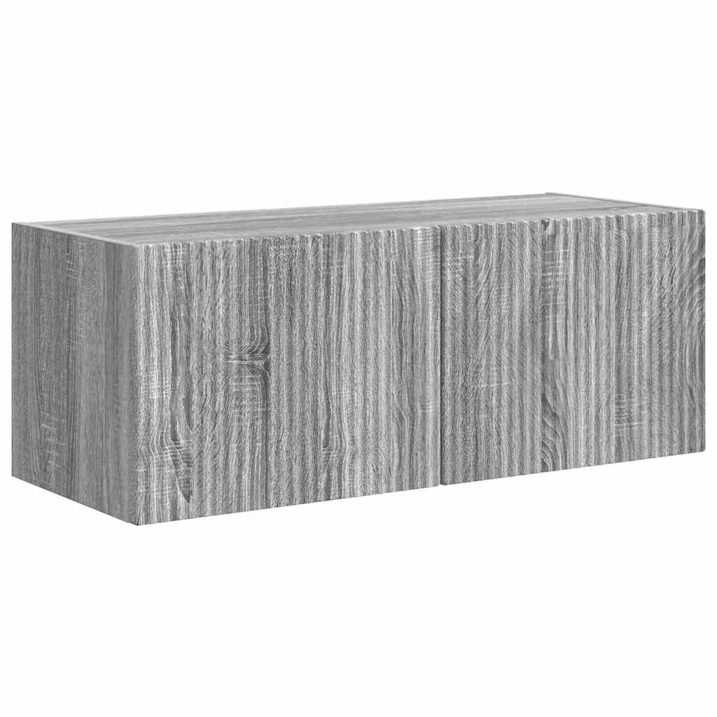 TV-Wandschrank 2 stk. Sonoma-Grau Holzwerkstoff