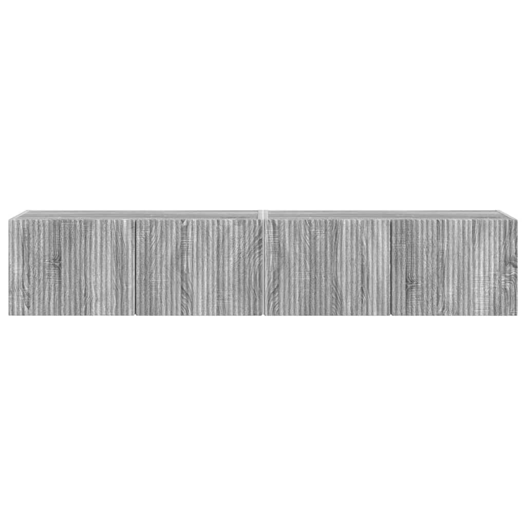 TV-Wandschrank 2 stk. Sonoma-Grau Holzwerkstoff