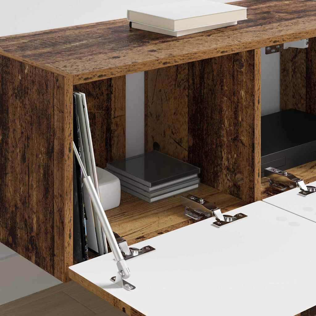 TV-Wandschrank 2 stk. Altholz Holzwerkstoff