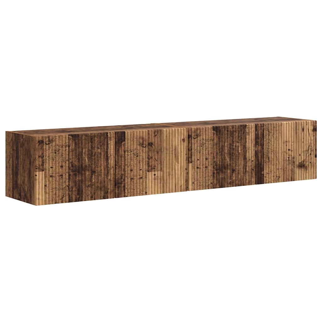 TV-Wandschrank 2 stk. Altholz Holzwerkstoff