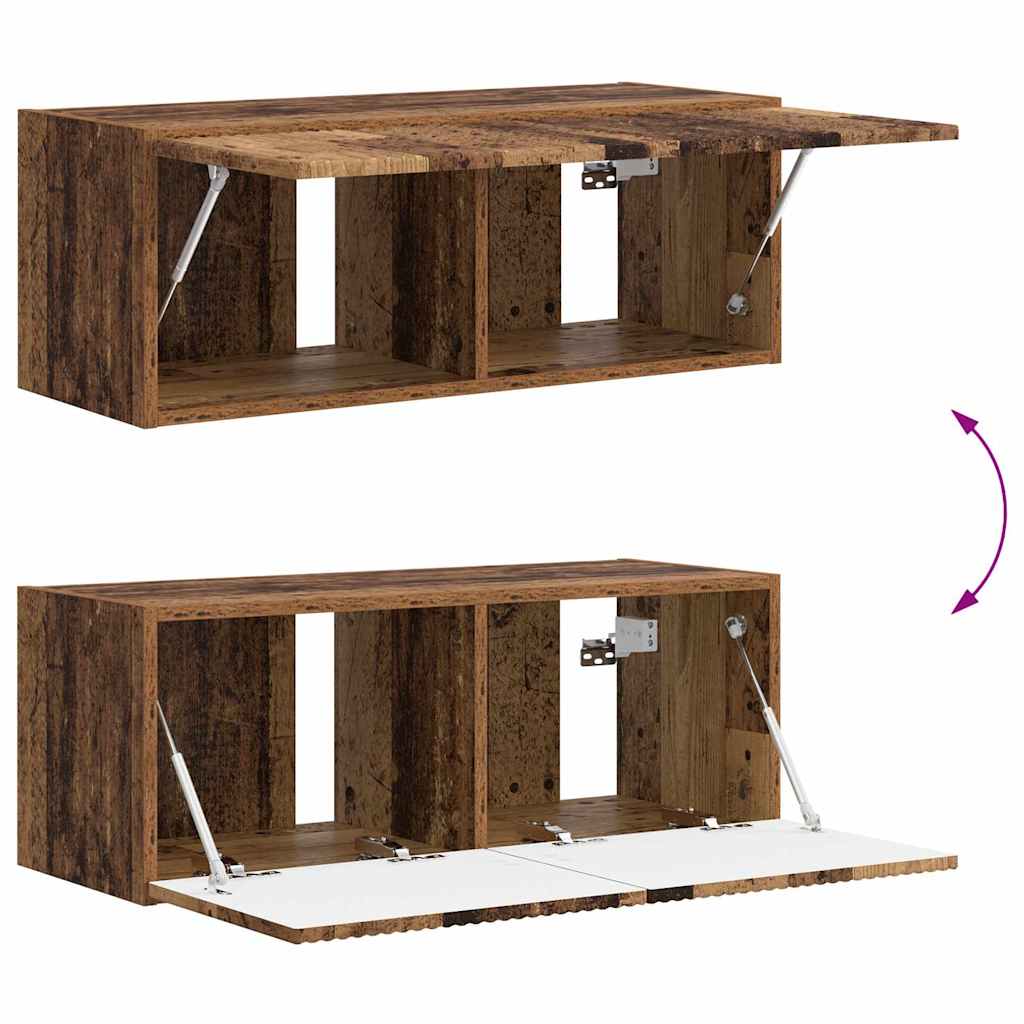 TV-Wandschrank 2 stk. Altholz Holzwerkstoff