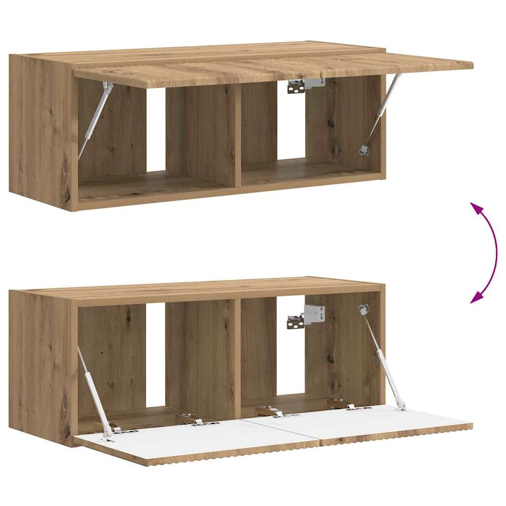 TV-Wandschrank 78,5 x 31 x 29,5 cm Kunsthandwerk Eiche