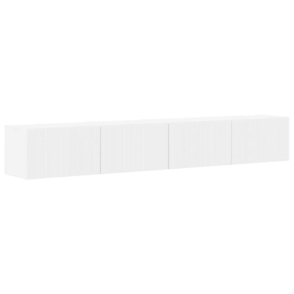 TV-Wandschrank 2 stk. Weiß Holzwerkstoff