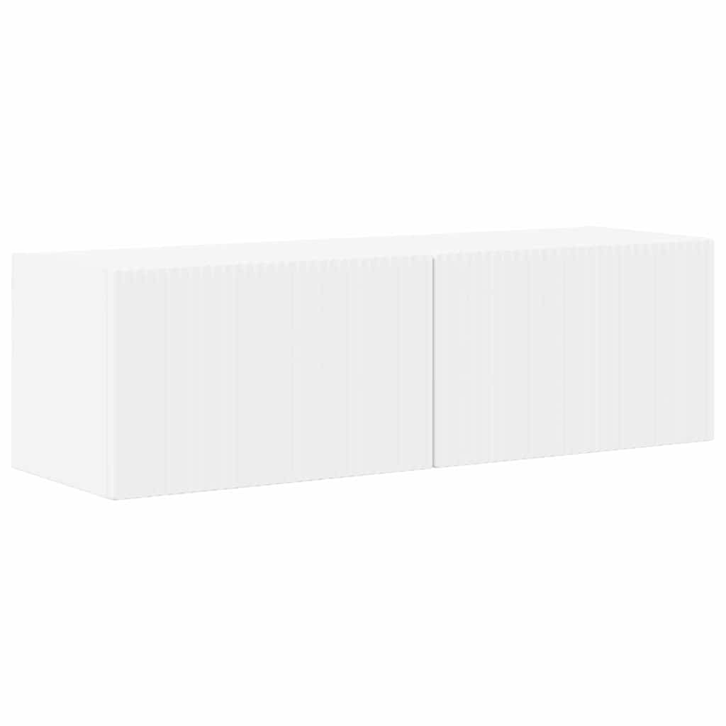 TV-Wandschrank 2 stk. Weiß Holzwerkstoff