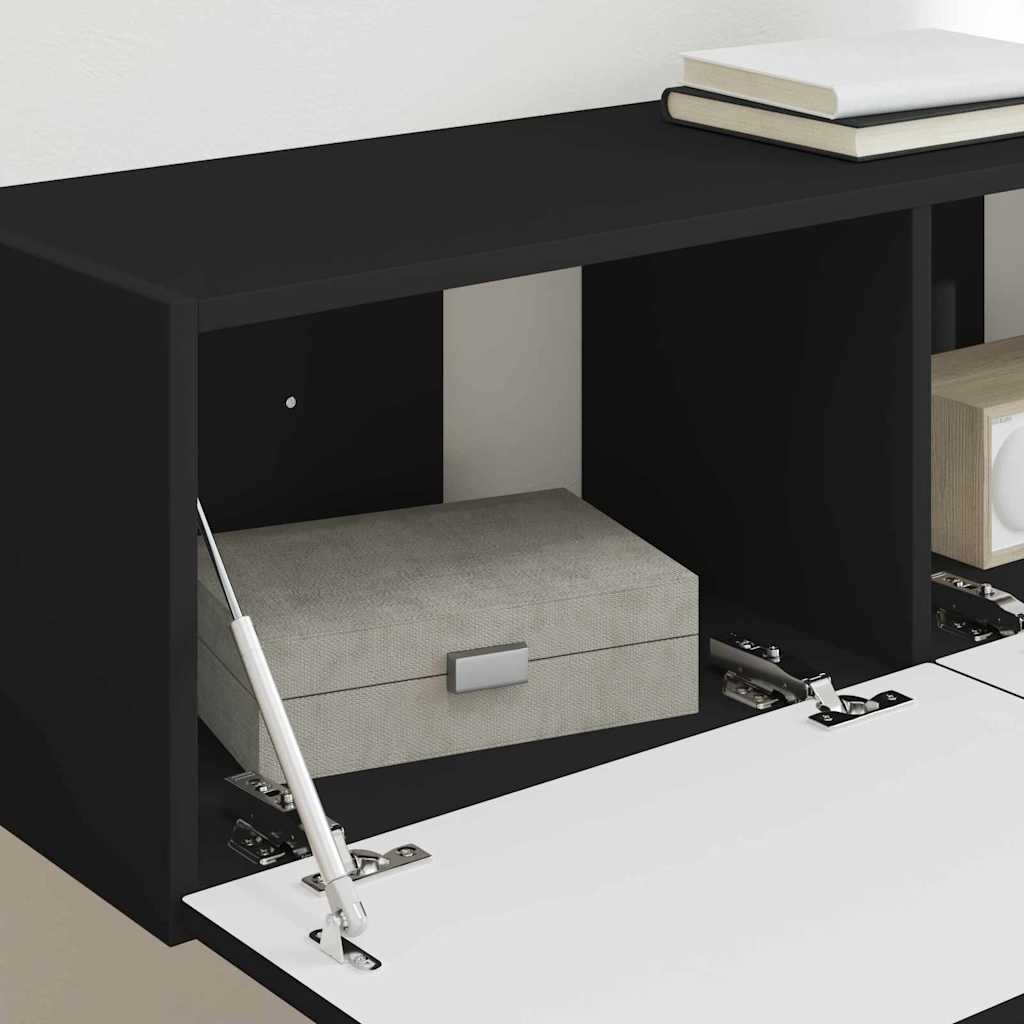 TV-Wandschrank 98 x 31 x 29,5 cm Schwarz Holzwerkstoff