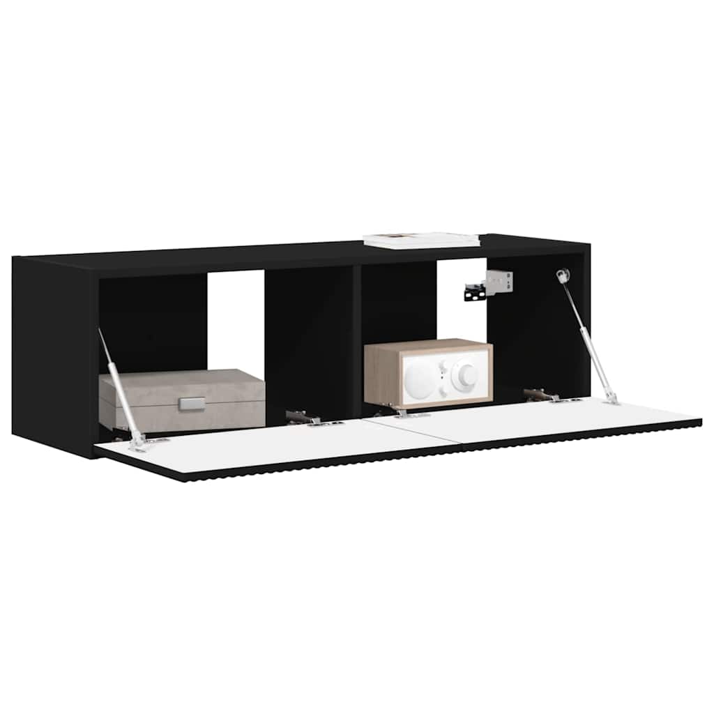 TV-Wandschrank 98 x 31 x 29,5 cm Schwarz Holzwerkstoff