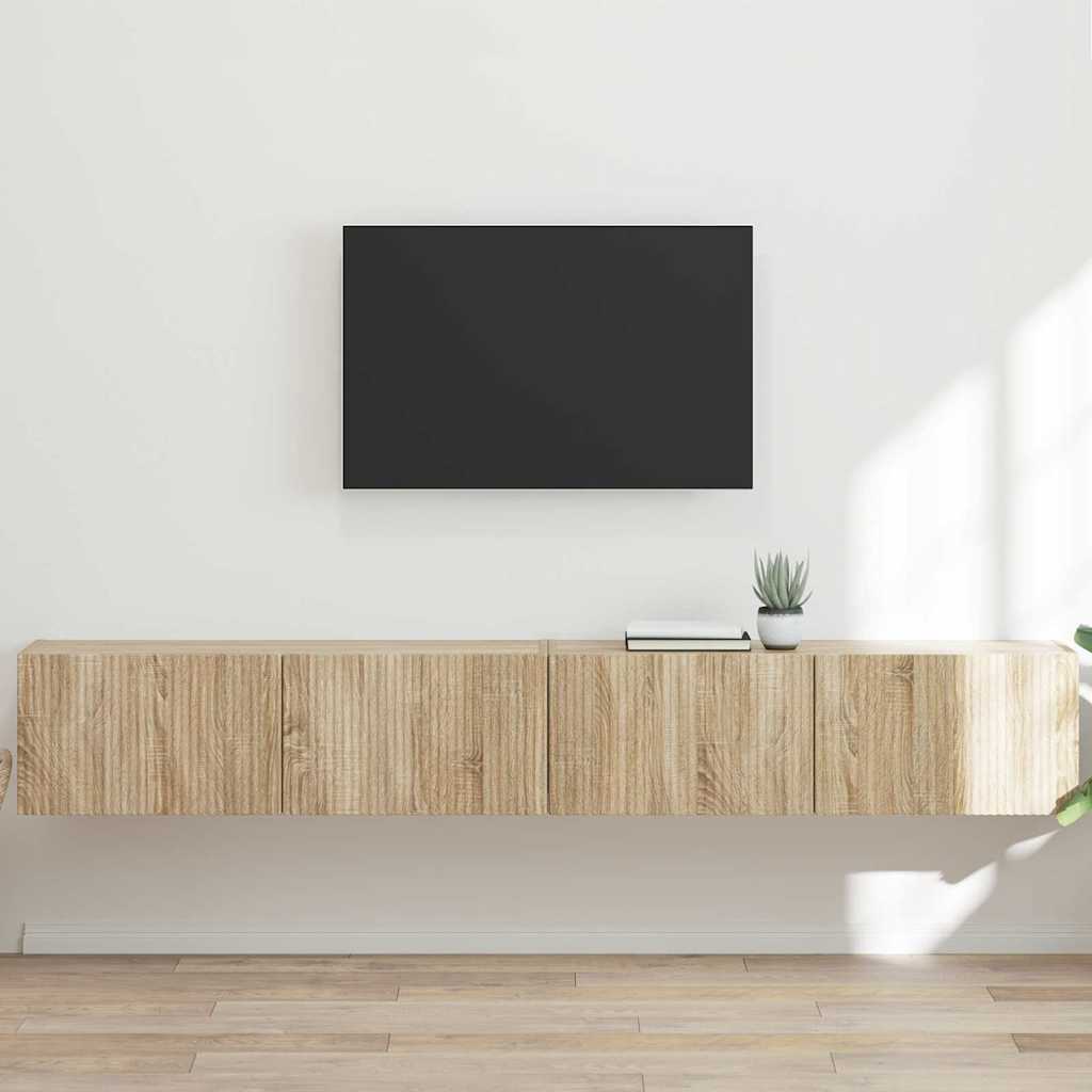 TV-Wandschrank 2 stk. Sonoma Holzwerkstoff