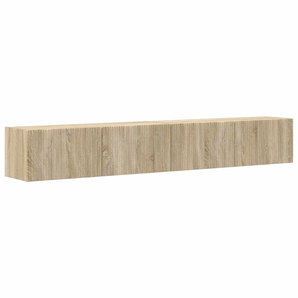 TV-Wandschrank 2 stk. Sonoma Holzwerkstoff