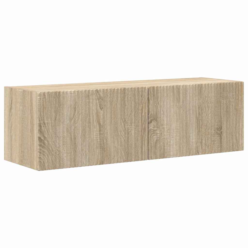 TV-Wandschrank 2 stk. Sonoma Holzwerkstoff