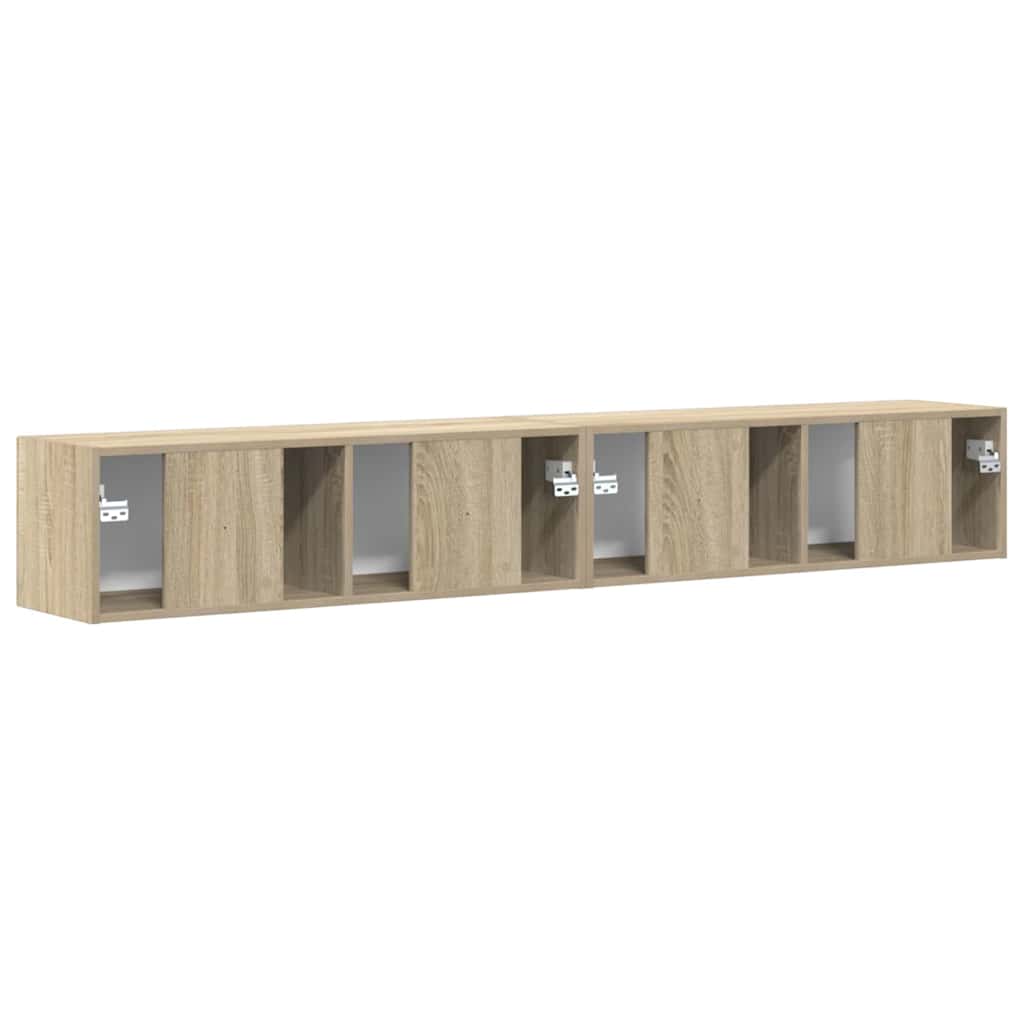 TV-Wandschrank 2 stk. Sonoma Holzwerkstoff